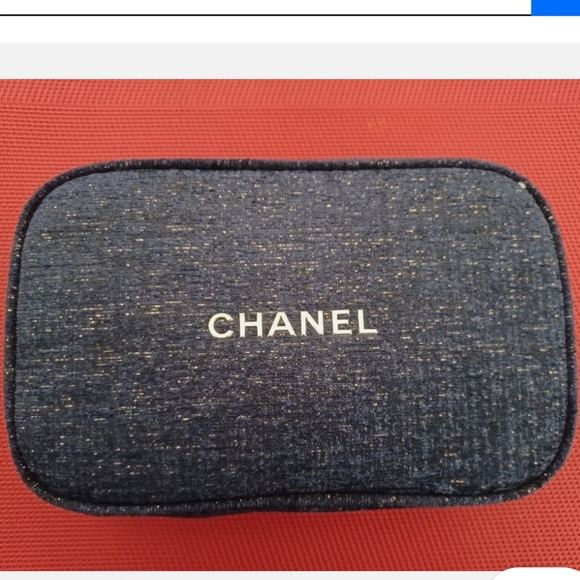 CHANEL Accessories - Chanel Navy Blue sparkle Pouch ✨AUTHENTIC GWP